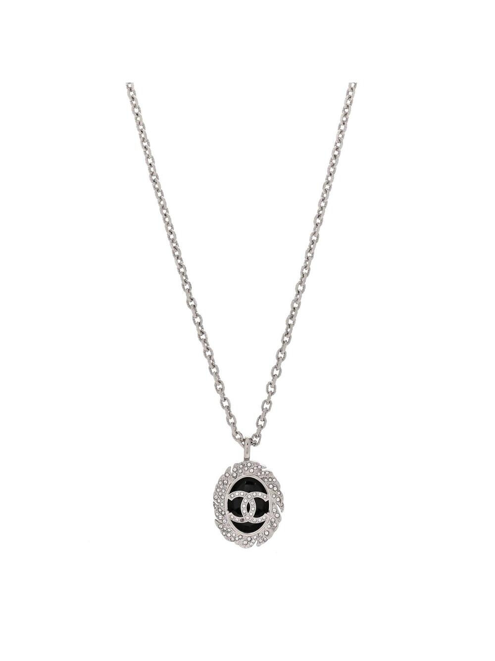 Chanel Metal Resin Crystal Cc Oval #373068C99B